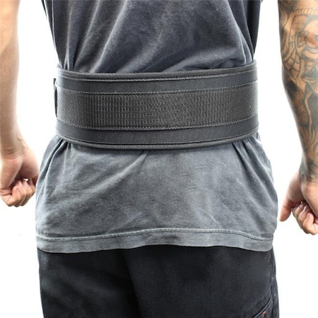 Steadfast 4 in. Last Punch Nylon Power Weight Lifting Belt & Back Support Belt; Black - Extra Large ST789204